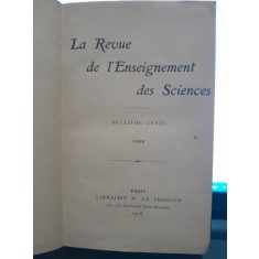 La Revue de l*Enseignement des Science (10 numere din 1908, coligate)