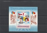 ROMANIA 1989 LP 1219 - 50 DE ANI DE LA ANIVERSAREA ZILEI DE 1 MAI COLITA MNH