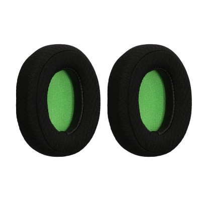 Set 2 Perne de urechi Kwmobile pentru PDP LVL30, Negru/Verde, Mesh, KWM000025AJ001C foto