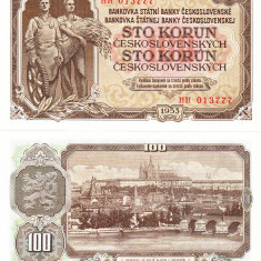 Cehoslovacia 100 Korun 1953 P-86b UNC