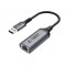 Placa Retea Tech-Protect Ultraboost, RJ45, USB 3.0, Negru