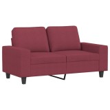 Cumpara ieftin Canapea cu 2 locuri, rosu vin, 120 cm, material textil