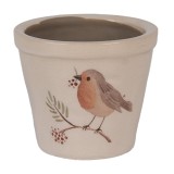 Ghiveci flori ceramica multicolora Pasare 8x7 cm