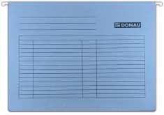Dosar Suspendabil Cu Eticheta, Bagheta Metalica, Carton 230g/mp, 5 Buc/set, Donau - Albastru foto