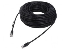 Patch cord U/UTP 6 litat CCA PVC negru 35m 26AWG foto