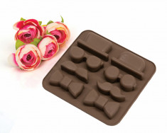 Forma silicon pentru jeleuri si ciocolata, Mys Silicone, 14 cm, 13 cm, 2 cm, Maro foto