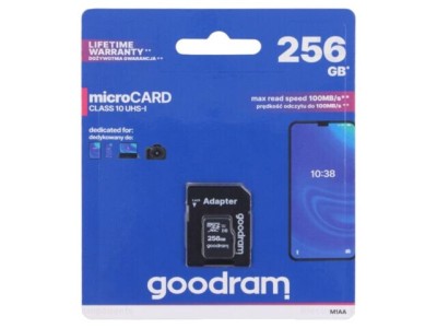 Card de memorie microSDXC GOODRAM 100MB/s R 10MB/s W Class 10 UHS U1 foto