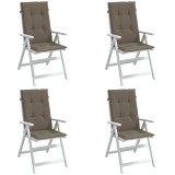 Gossi perne scaun spatar inalt 4buc melanj gri taupe120x50x4cm textil