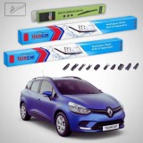 Ștergătoare Renault Clio IV Hatchback 2012-2021 | Set Față și Spate Flat Premium &ndash; TeamCar&reg;