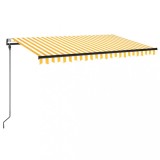 Cumpara ieftin Copertina retractabila automat, galben si alb, 450x300 cm