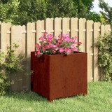 vidaXL Jardinieră cu picioare, ruginiu, 40x40x40 cm, oțel corten 823680