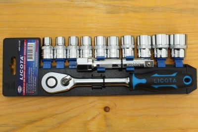 Stecknuss Satz, Nusskasten 1/2 Zoll, 12-teilig, SW 10-24 mm, Knarre 60 Z&amp;auml;hne foto