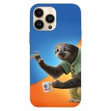 Husa compatibila cu Apple iPhone 12 / iPhone 12 Pro, Viceversa, model Flash Slothmore from Zootopia , Silicon, TPU, Transparent, Carcasa