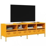 vidaXL Dulap TV, galben muștar, 135x39x43,5 cm, oțel laminat la rece