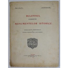 BULETINUL COMISIUNII MONUMENTELOR ISTORICE , PUBLICATIUNE TRIMESTRIALA , ANUL V - FASC. 19 , IULIE - SEPTEMBRIE , 1912