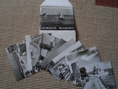 litoralul romanesc editura meridiane 1963 RPR reclama turism hotel statiuni cazino faleza 10 fotografii foto alb negru 9x7 cm