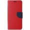 Husa tip carte cu stand Fancy Book rosu cu bleumarin pentru Samsung Galaxy A13 4G