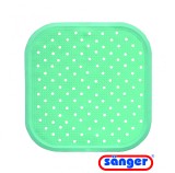 Covoras antiderapant pentru dus 56x56cm - Verde menta, Sanger