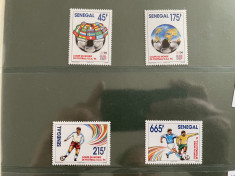 Senegal - serie timbre fotbal campionatul mondial 1994 SUA nestampilate MNH foto