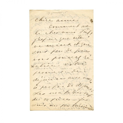 Maria Rosetti, scrisoare către soția lui Paul Bataillard, 1875 - D foto