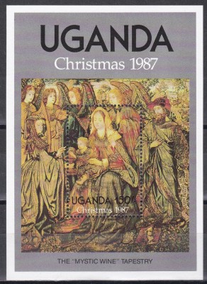 Uganda 1987 - Crăciun - Scene din dipticul francez, c.1250, MNH foto