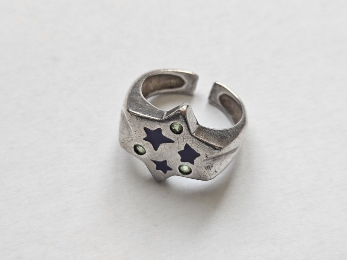 Inel argint cu email si zirconii #3027