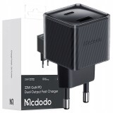 Mcdodo &Icirc;ncărcător Rapid Pentru Telefon Adaptor De Alimentare 2X Usb Usb-C 33W Gan Negru
