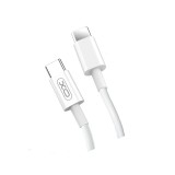 Cablu pentru incarcare si transfer de date XO NB 124, 2X USB TYPE-C, 2A, 40W, 1M, ALB