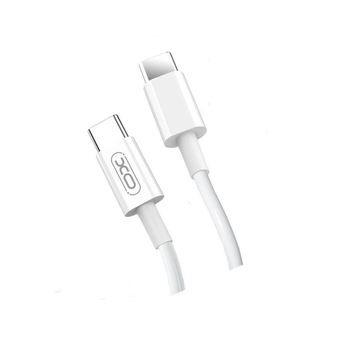 Cablu pentru incarcare si transfer de date XO NB 124, 2X USB TYPE-C, 2A, 40W, 1M, ALB
