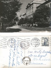 *Romania, Cluj, Universitatea &quot;Victor Babes&quot;, carte postala ilustrata, circulata intern, 1960