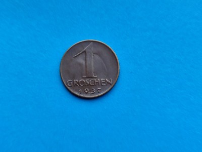 1 Groschen 1937 Austria-AUNC+++ foto