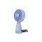 Mini venitlator de mana, cu incarcare USB, buton ON/OFF, din ABS, dimensiuni 17cm X 9, 5cm, albastru