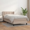 VidaXL Pat box spring cu saltea, cappuccino, 100x200cm piele ecologică 3130768