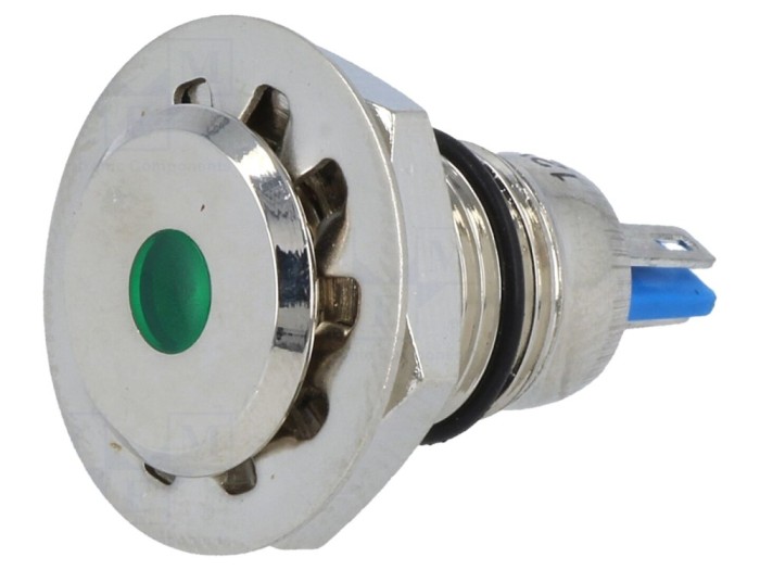 Lampă LED verde 12VDC &Oslash;12mm
