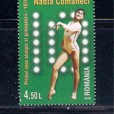 ROMANIA 2016 - NADIA COMANECI - PRIMUL 10, MNH - LP 2113