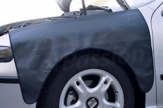 Husa universala de protectie service aripa auto, din piele eco, cu banda magnetica, negru foto