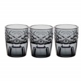 Set 3 suporturi Pufo Luxury pentru lumanare din sticla, 6 x 5 cm