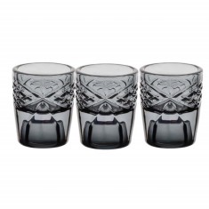 Set 3 suporturi Pufo Luxury pentru lumanare din sticla, 6 x 5 cm- decor elegant pentru casa si evenimente