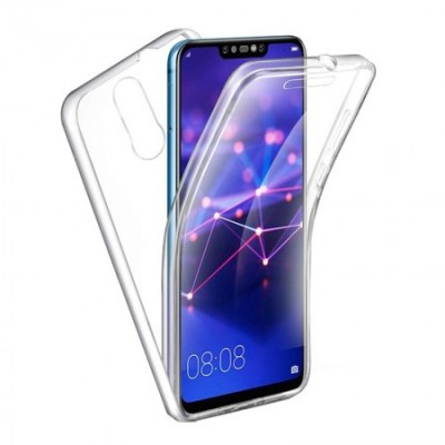 Husa pentru protectie compatibila cu Huawei Mate 20 Lite PC &amp;amp; Glass -360&amp;deg; (fata si spate), transparenta foto