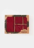 Set de 10 piese pentru nou nascut - 100% bumbac organic - Rosu, BabyCosy