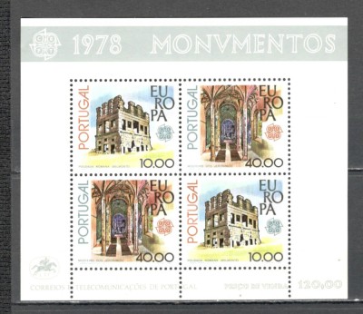 Portugalia.1978 EUROPA:Monumente-Bl. SP.34 foto