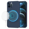 Husa silicon iPhone 12 Pro Max Techsuit SoftFlex MagSafe, bleumarin