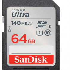 Card de memorie SanDisk Ultra SDSDUNB-064G-GN6IN, SDXC, 64 GB, UHS-I U1, Clasa 10