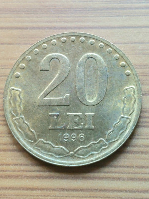 Moneda Romania 20 lei 1996 -Rar foto