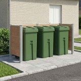 vidaXL &Icirc;mprejmuire pentru Coș de Gunoi Maro 237 x 85 x 115 cm 3429266