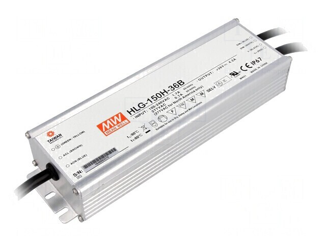 Alimentator LED 151W 36V 4,2A IP67