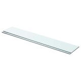 vidaXL Rafturi, 2 buc., 70 x 12 cm, panouri sticlă transparentă