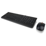 Cumpara ieftin Kit Tastatura + Mouse Lenovo 300 USB, Optic 1600 DPI, Negru, Cablu 1.8m
