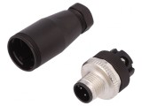 Conector M12 Mufă Tată 4-PIN Filet Exterior