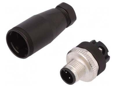 Conector M12 Mufă Tată 4-PIN Filet Exterior foto